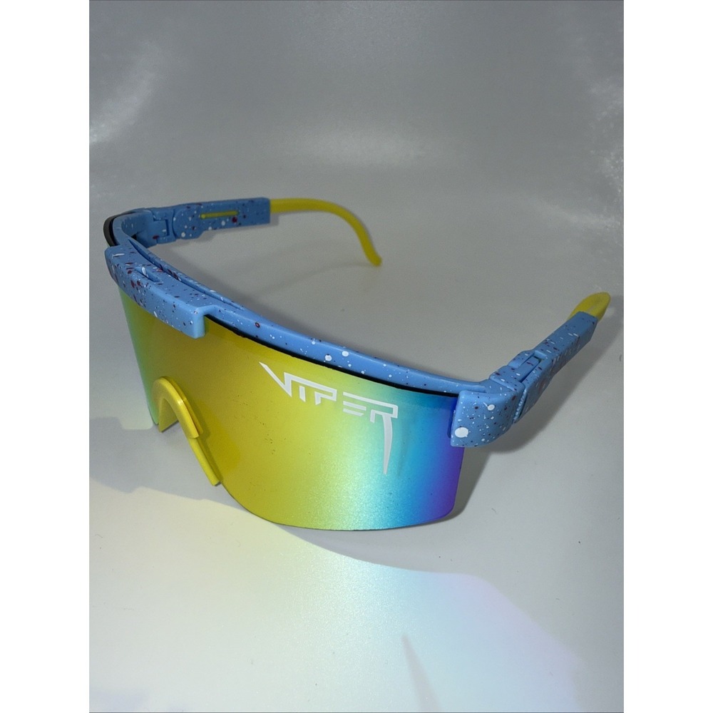 Viper Pit The Originals Leonardo Polarized Sunglasses Hiking Biking Blue Yellow